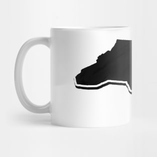 Black North Carolina Outline Mug